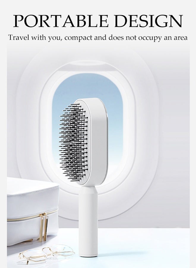 Air Cushion Hair Comb for Women,Hairdressing Tool for Home and Barbershop,Portable Massage Comb, Suitable for All Hairstyles (White) - Image 4